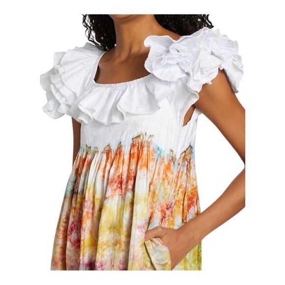 BUSAYO FOLAKE printed Ruffle Dress Size Medium NWT - Picture 4 of 8